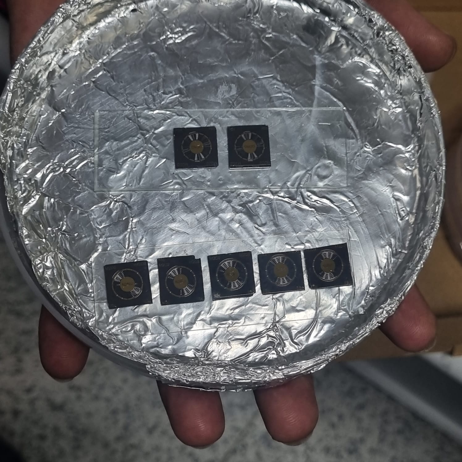 Batch of fabricated MEMS gyroscope dies from CeNSE